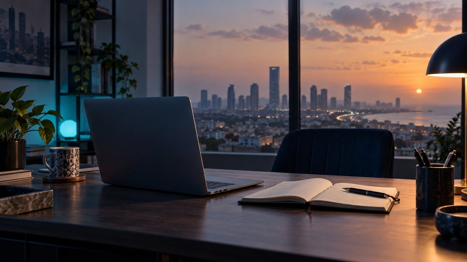Contemporary online learning workspace